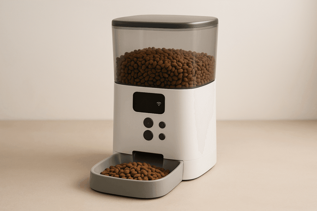 WOPET Wi-Fi smart cat feeder 2025 — remote control and flexible feeding