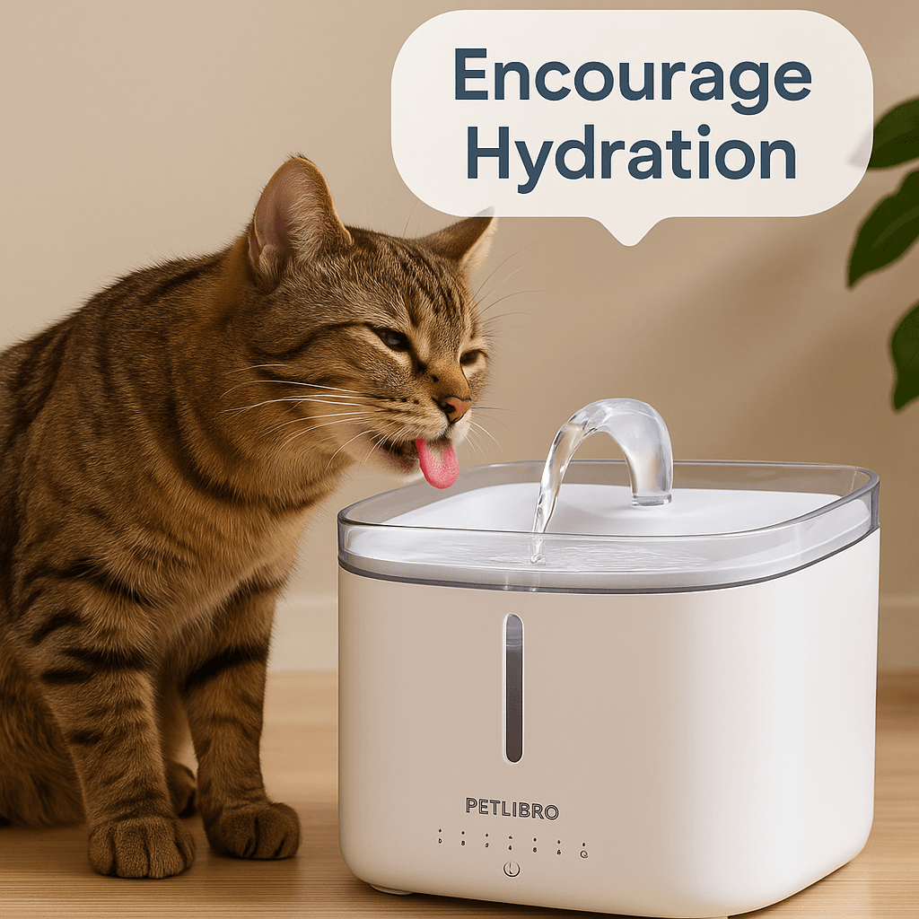 PETLIBRO smart fountain encouraging hydration for cats