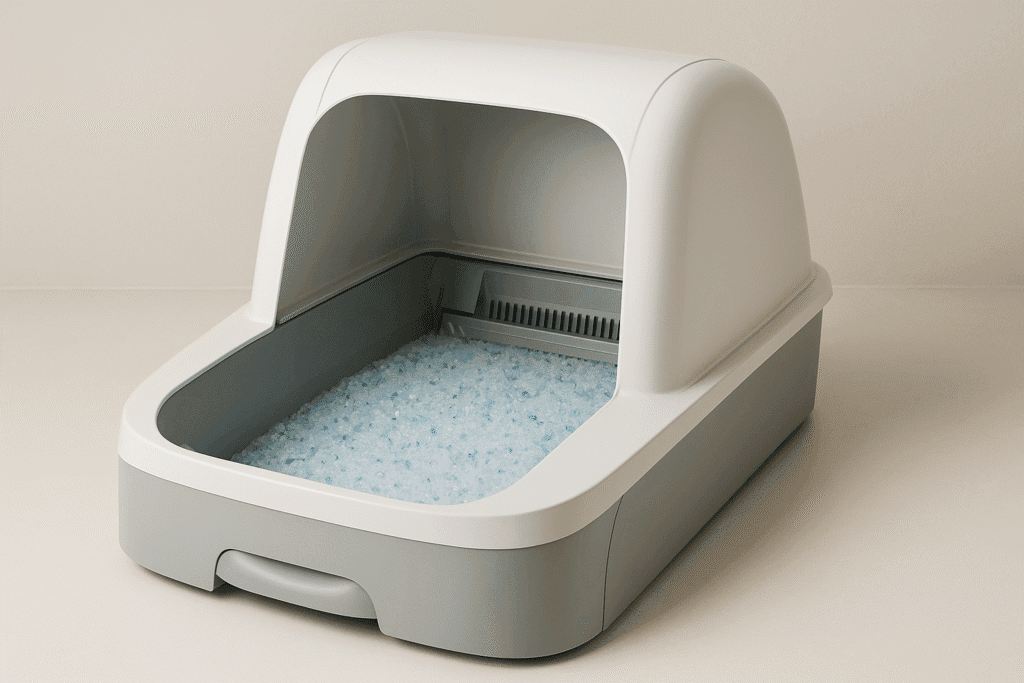 PetSafe ScoopFree Crystal Pro self-cleaning litter box 2025 — budget-friendly automatic litter box with crystal trays