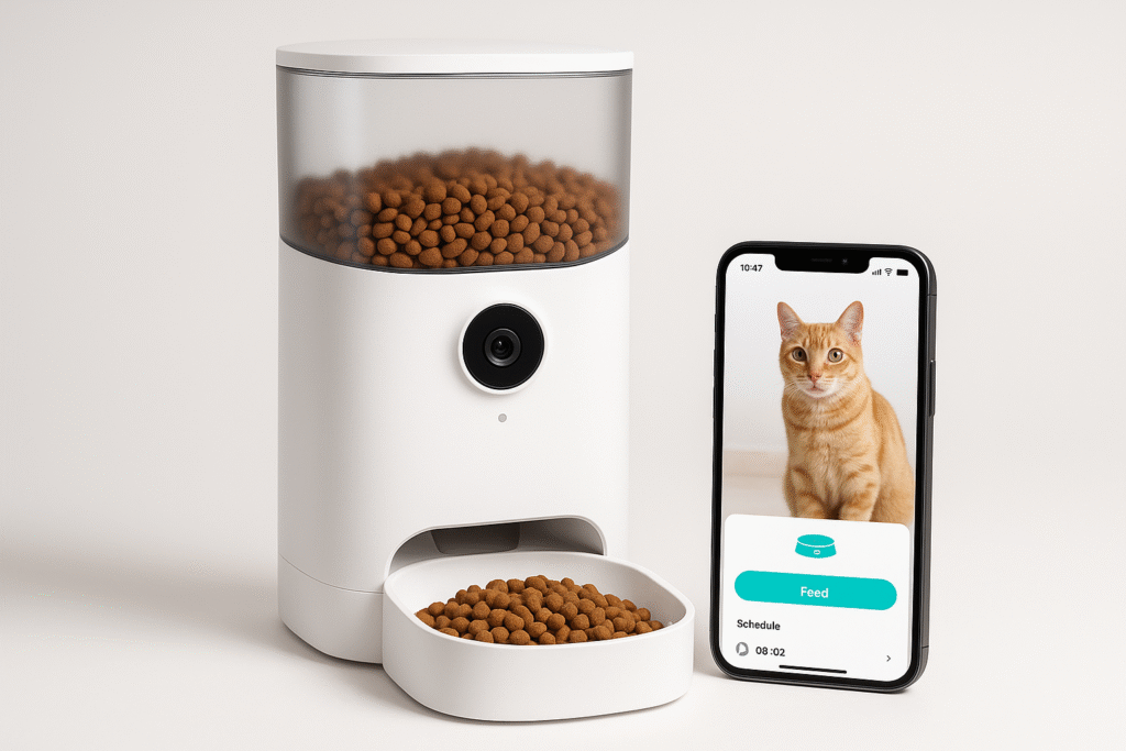 Smart automatic cat feeder PETLIBRO with camera and app for health monitoring