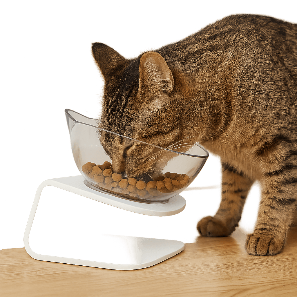 UPSKY elevated tilted cat bowl for anti-vomiting feeding