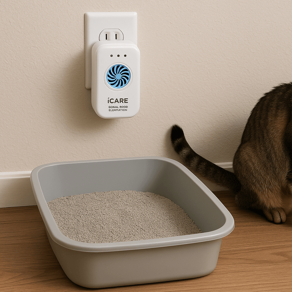 ICARE ozone odor eliminator for litter box odors