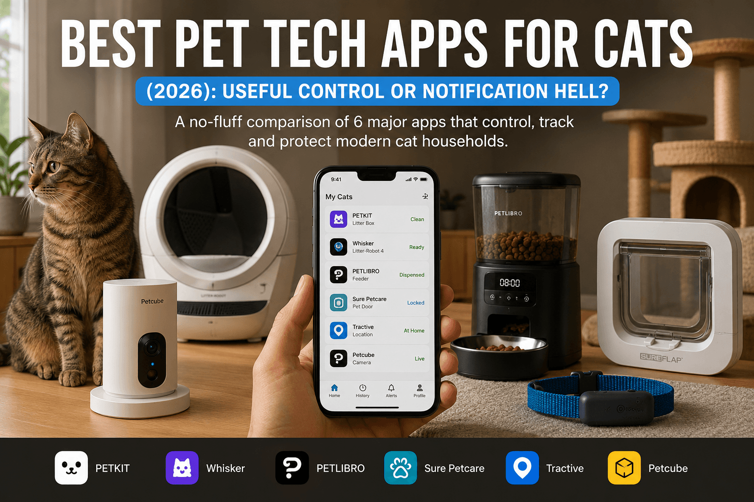 Best Pet Tech Apps for Cats (2026): Useful Control or Notification Hell?