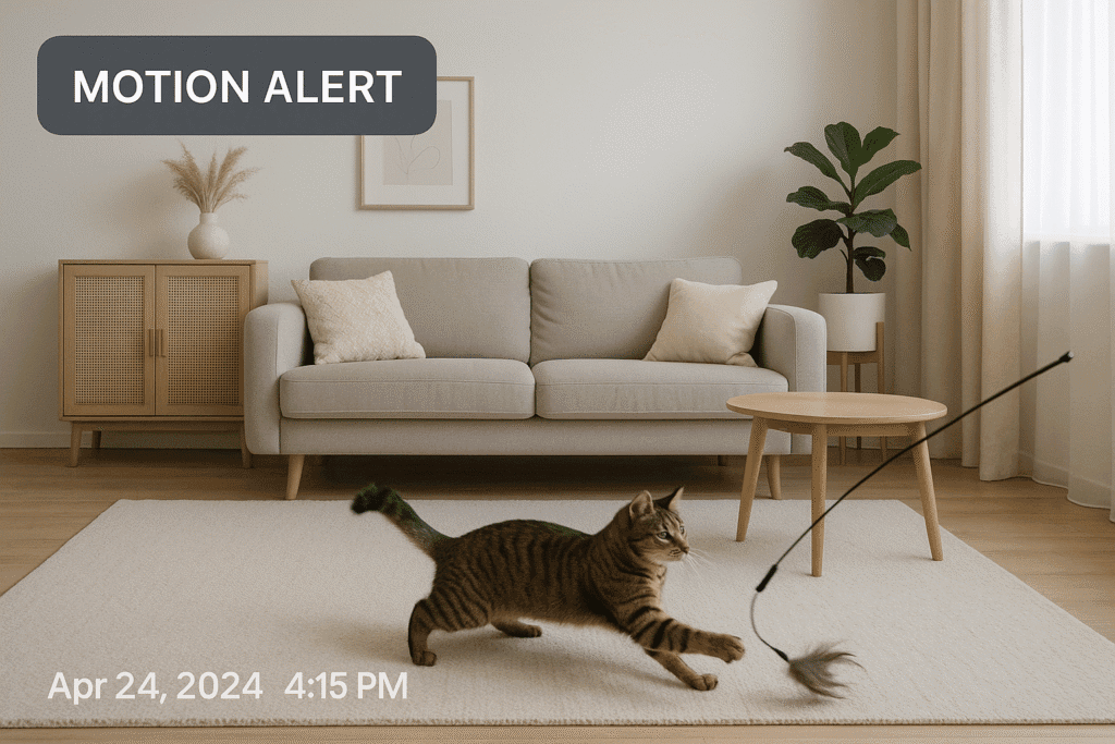 Play session with indoor camera monitoring.