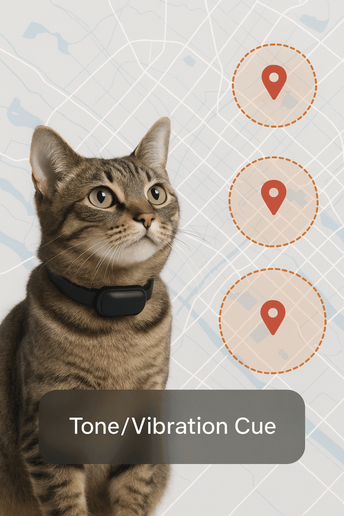 Halo Collar 3 for cats with tone/vibration cue zones.