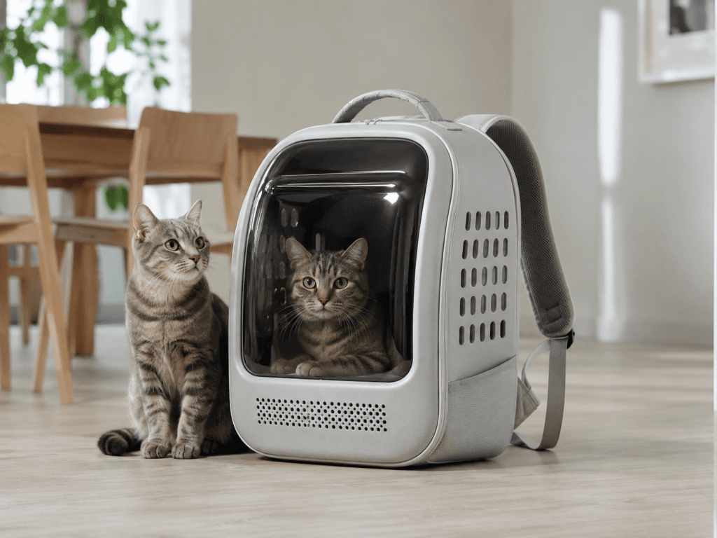 PETKIT Breezy 2 ventilated backpack carrier designed for short walks and urban cat travel.