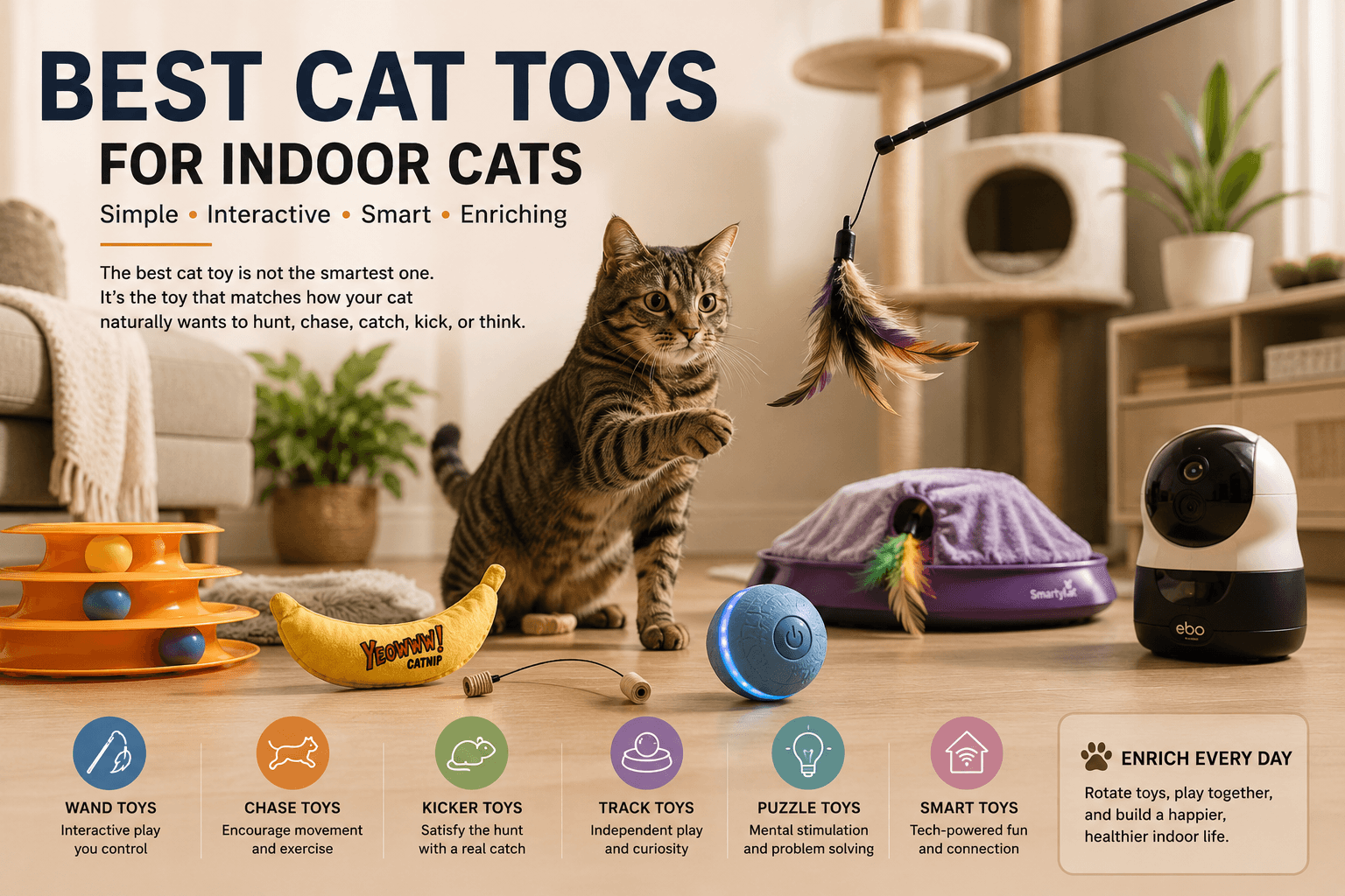 Best Cat Toys for Indoor Cats: What to Buy First and What to Skip