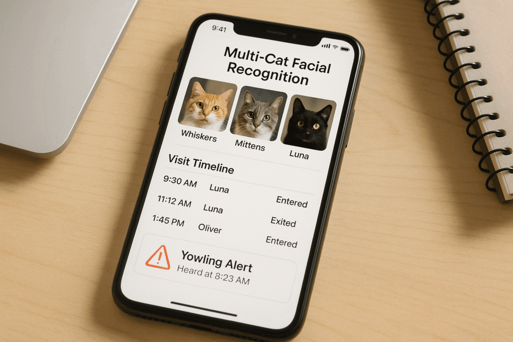 PETKIT app with facial recognition and yowling alerts for the Purobot Ultra.