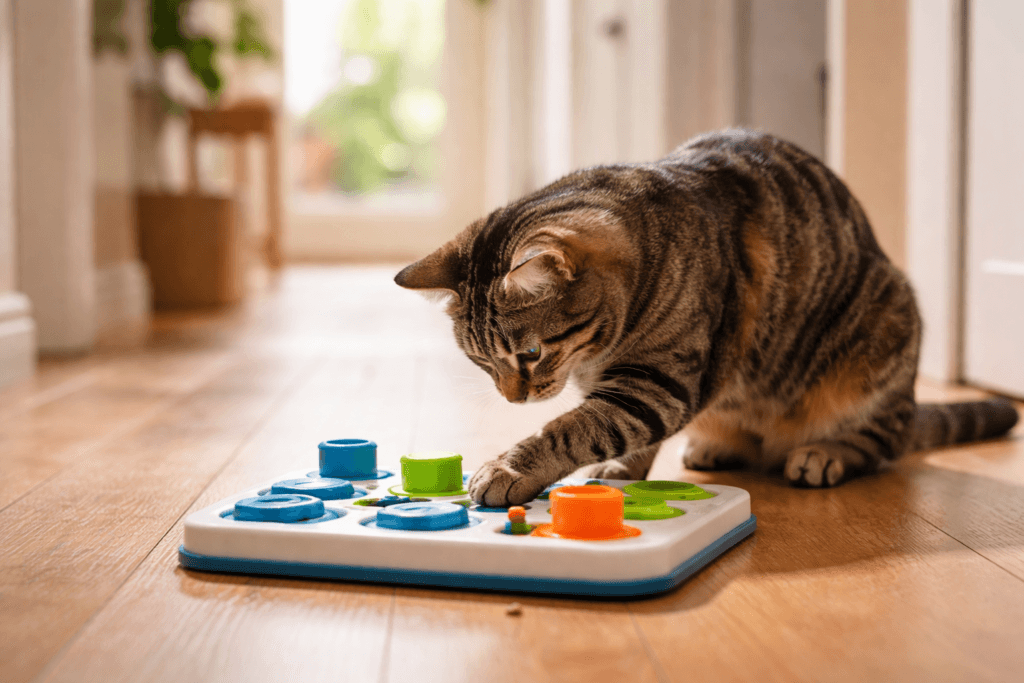 Foraging enrichment activity that supports independent engagement